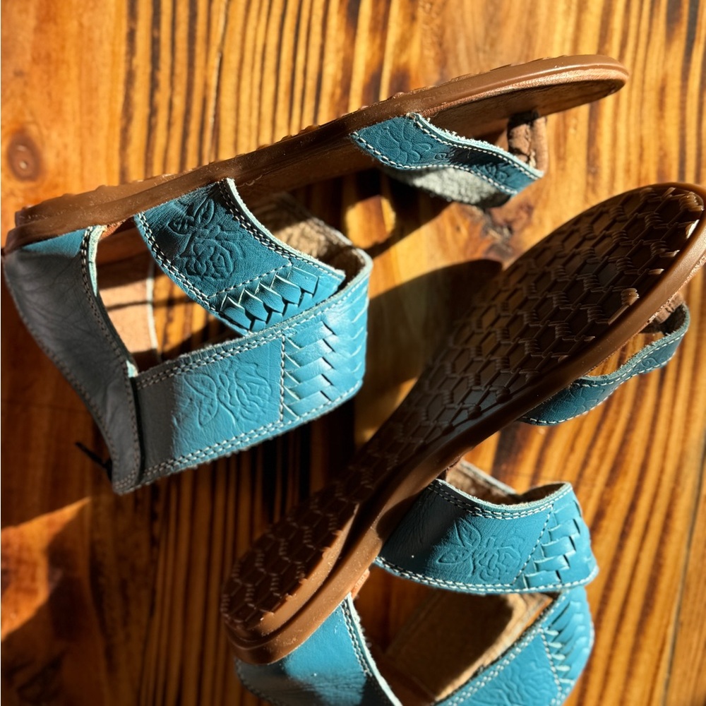 Chic Blue Raramuri Sandals - Picture 2 of 6